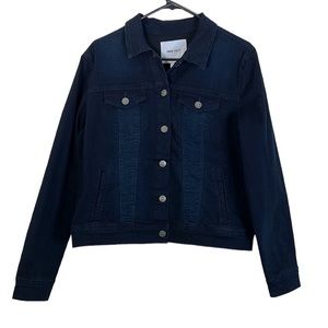 NWT Nine West Sarah Women's L Blue Denim Jean Jacket